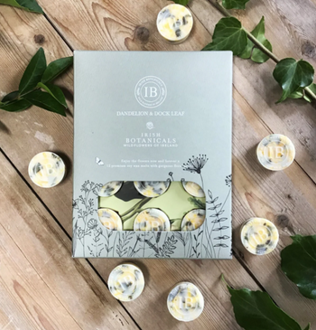 Irish Botanicals Wildflowers Dandelion & Dock Leaf Wax Melts 12 Pack | IBW-DDL-WM