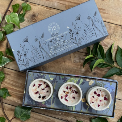 Irish Botanicals Wildflowers Rosehip & Bramble Leaf Candle Trio | IBW-RBL-TRIO