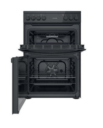 Indesit 60cm Freestanding Electric Cooker-Black│ID67V9KMBUK