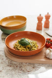 KitchenCraft Idilica Stoneware Pasta Bowls, Set of 4, 21cm | IDBOWLPK4
