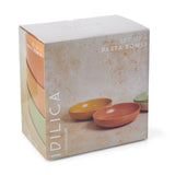 KitchenCraft Idilica Stoneware Pasta Bowls, Set of 4, 21cm | IDBOWLPK4