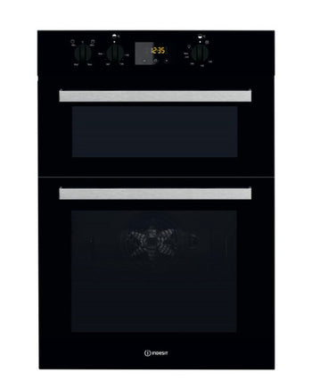 Indesit Built-In Electric Double Oven-Black│IDD6340BK