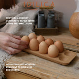 KitchenCraft Idilica Cork Egg Holder, 30 x 10cm │IDEGG
