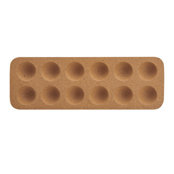 KitchenCraft Idilica Cork Egg Holder, 30 x 10cm │IDEGG