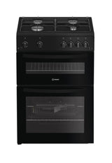 Indesit 60cm Freestanding Gas Cooker - Black | IDG6GB