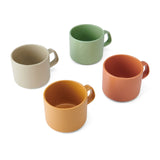 KitchenCraft Idilica Stacking Stoneware Mugs, Set of 4, 400ml | IDMUGPK4