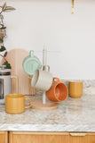 KitchenCraft Idilica Stacking Stoneware Mugs, Set of 4, 400ml | IDMUGPK4