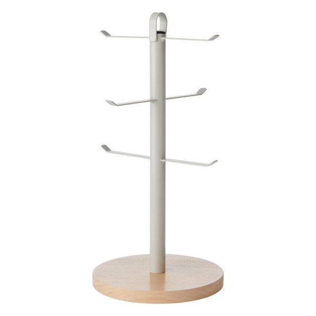 KitchenCraft Idilica Metal Mug Tree with Beechwood Base │IDMUGTREE