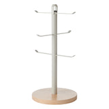 KitchenCraft Idilica Metal Mug Tree with Beechwood Base │IDMUGTREE