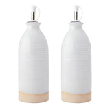 KitchenCraft Idilica Oil and Vinegar Bottles, Set of 2, Cream, 450ml │IDOILVIN