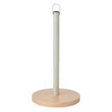 KitchenCraft Idilica Metal Kitchen Roll Holder with Beechwood Base │IDTOWEL