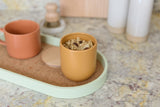 KitchenCraft Idilica Oval Serving Tray with Cork Veneer Base, 38 x 20cm │IDTRAY