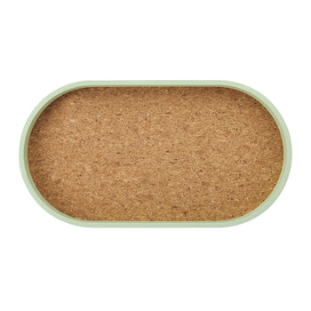 KitchenCraft Idilica Oval Serving Tray with Cork Veneer Base, 38 x 20cm │IDTRAY
