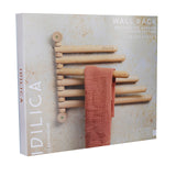 KitchenCraft Idilica Beechwood 6-Rail Wall Rack │IDWALLRACK