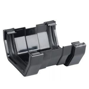 Wavin SquareLine Gutter Union 100mm Black | JBBL