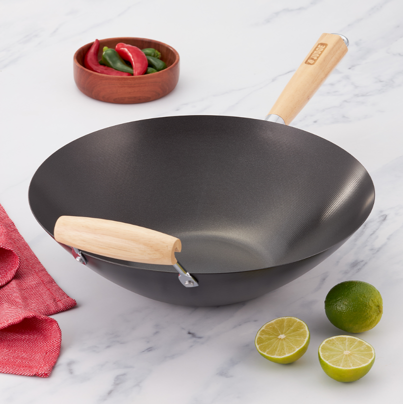 Judge Essentials 33cm Non-Stick Wok Wooden Handles | JE05