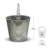 De Vielle 30cm Heavy Duty Galvanised Bucket | JET012316