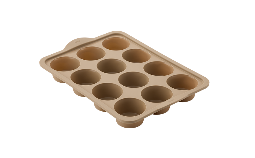 Judge Silicone 12 Cup Muffin Tin - Hazelnut | JSB3H