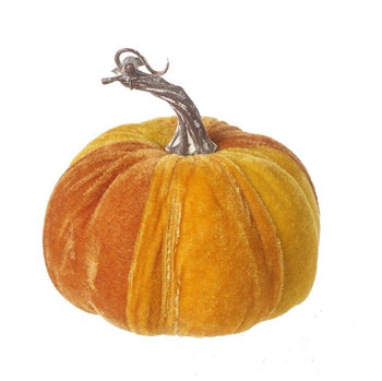 Orange Velvet Pumpkin 12cm | KAA056