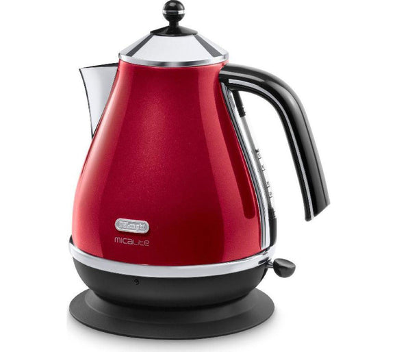 DeLonghi Icona Micalite Red Metallic 1.7L Kettle - Red | KBOM3001R
