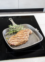 KitchenCraft Cast Iron Square Grill Pan, 23cm | KCCISQ