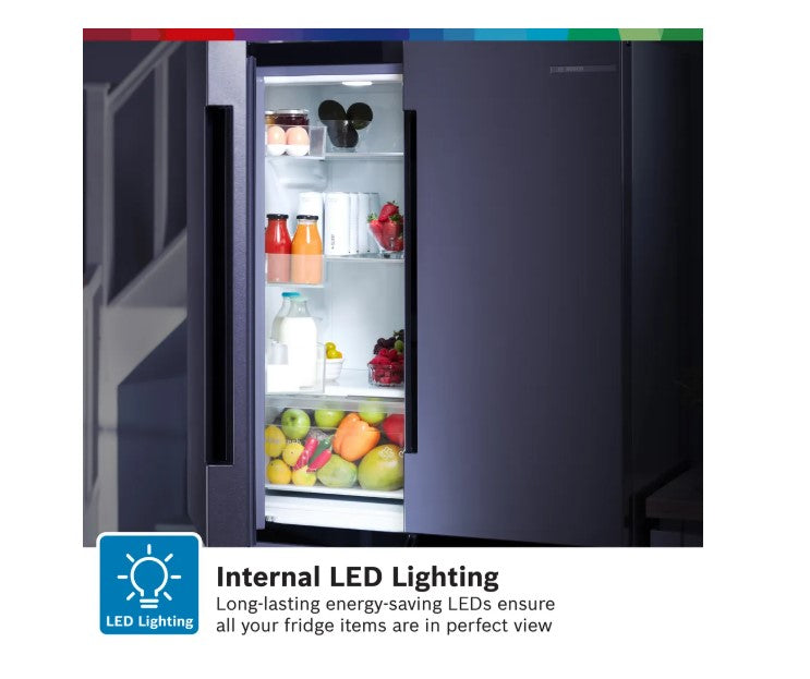 Bosch Series4 French Door American Fridge Freezer - Stainless Steel | KFN96VPEAG