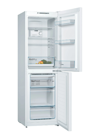 Bosch Series 2 Freestanding Fridge Freezer - White | KGN34NWEAG