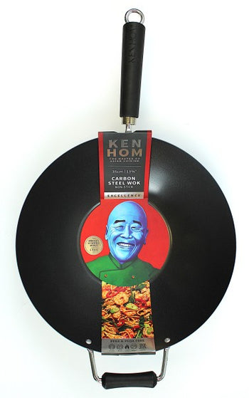 Ken Hom Excellence Carbon Steel Non-stick Wok 35cm / 13¾" | KH435001