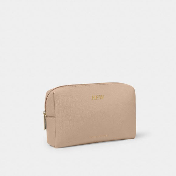 Katie Loxton Secret Message Soft Tan Makeup Bag | KLB2682