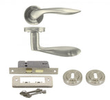 Aran Satin Nickle Handle Box Set | LHH021