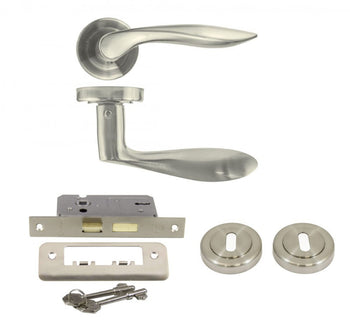 Aran Satin Nickle Handle Box Set | LHH021