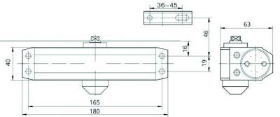 Deanta Door Closer with Cover - Porcelain White | LHH609W