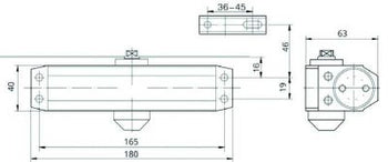 Deanta Door Closer with Cover - Porcelain White | LHH609W