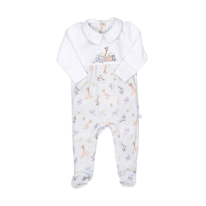 Wrendale Little Savannah African Animal Printed Babygrow (0-3 months) | LTW-BGP009