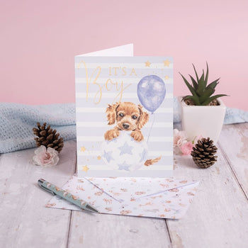 Wrendale Bouncing Boy Dog Card | LTW-OC006