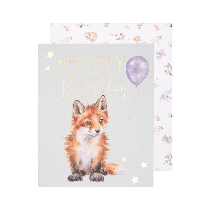 Wrendale Pawty Time Fox Card | LTW-OC010