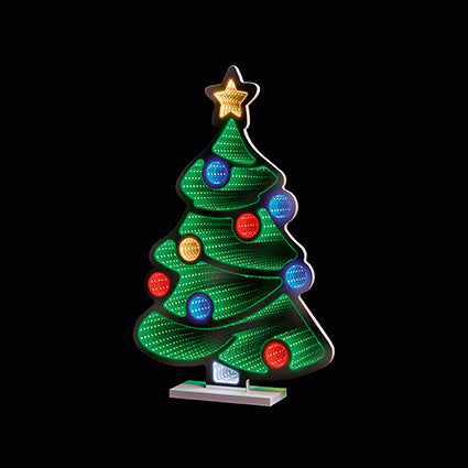 60cm Christmas Tree Tabletop Infinity Mirror | LV243387
