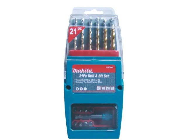 Makita P-57087 Titanium Coated Drill & Driver Set (21 Piece) | MAKP57087