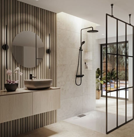 Aqualisa Midas 220 Shower Column- Matt Black | MD220SC.MB