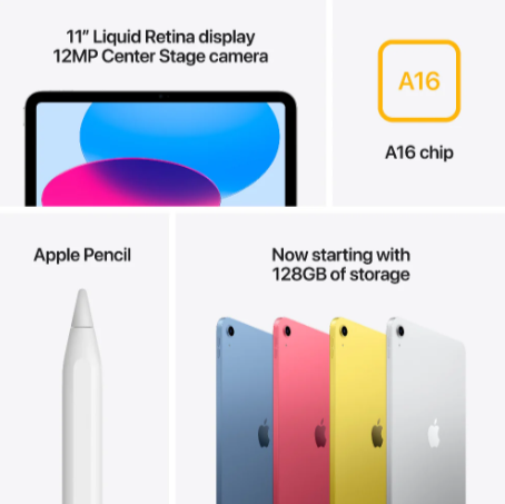 Apple iPad 11 A16 128GB Wi-Fi Tablet - Silver | MD3Y4KN/A