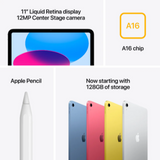 Apple iPad 11 A16 128GB Wi-Fi Tablet - Silver | MD3Y4KN/A