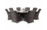 Amalfi High Back 8 Seat Grey Dining Set | MJT-623