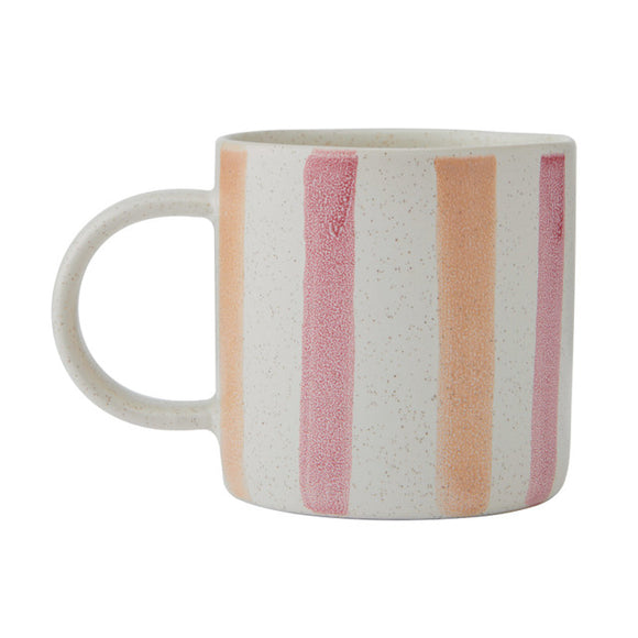 Mikasa Pink And Orange Stripe Mug 380ml | MKMUG03