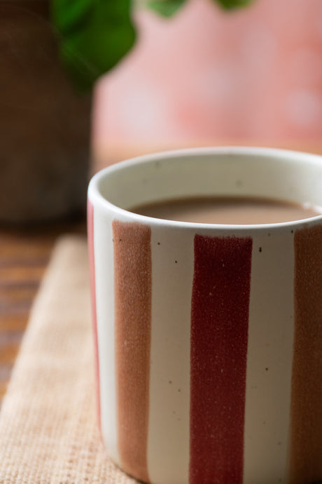 Mikasa Pink And Orange Stripe Mug 380ml | MKMUG03