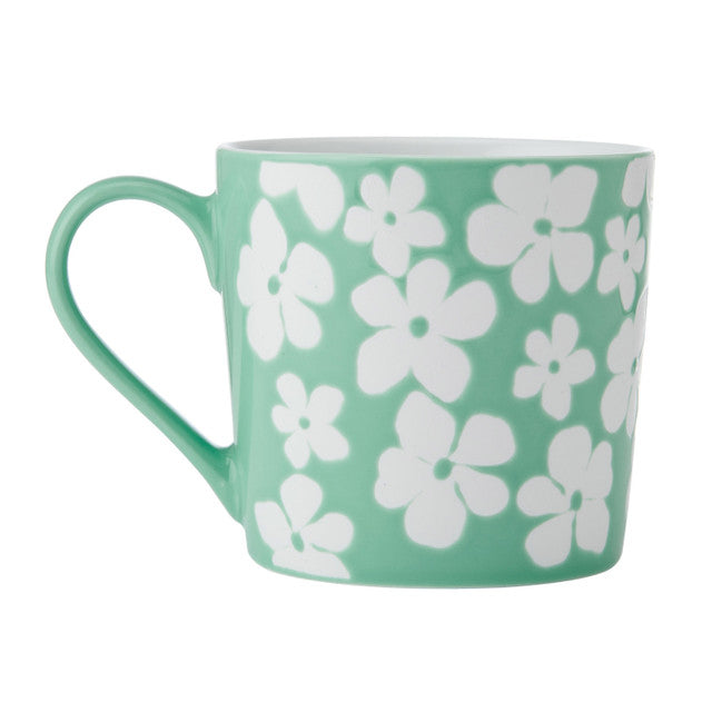 Mikasa Wax Resist Green Flower Mug 360ml | MKMUG06