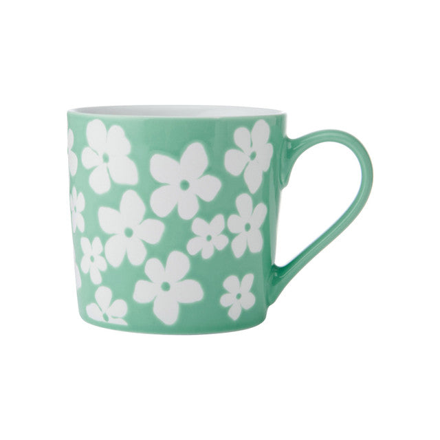 Mikasa Wax Resist Green Flower Mug 360ml | MKMUG06