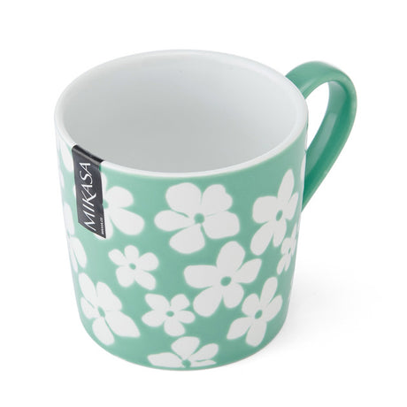 Mikasa Wax Resist Green Flower Mug 360ml | MKMUG06