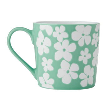 Mikasa Wax Resist Green Flower Mug 360ml | MKMUG06