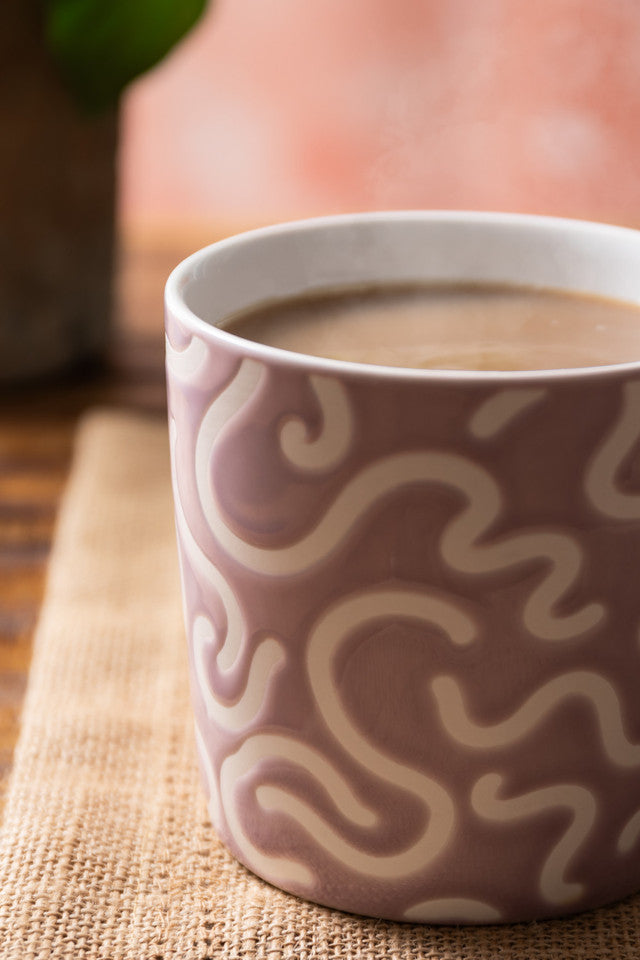 Mikasa Textured Purple Swirl Mug 360ml | MKMUG19