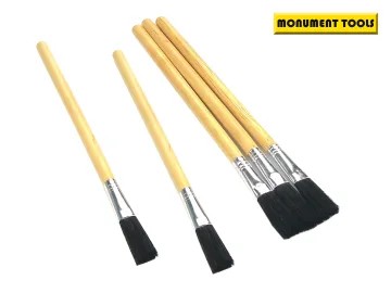 Monument 3015M Flux Brushes with Wood Handle (Pack of 5) | MON3015